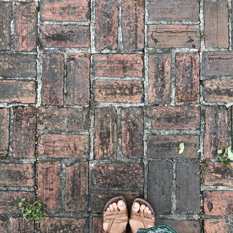 historic brick walkway