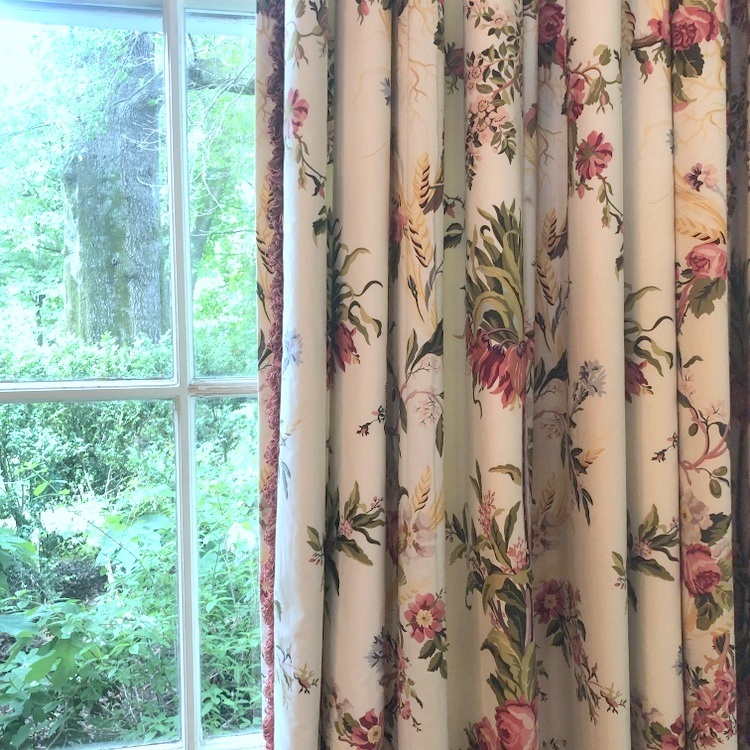 grand millennial floral drapery