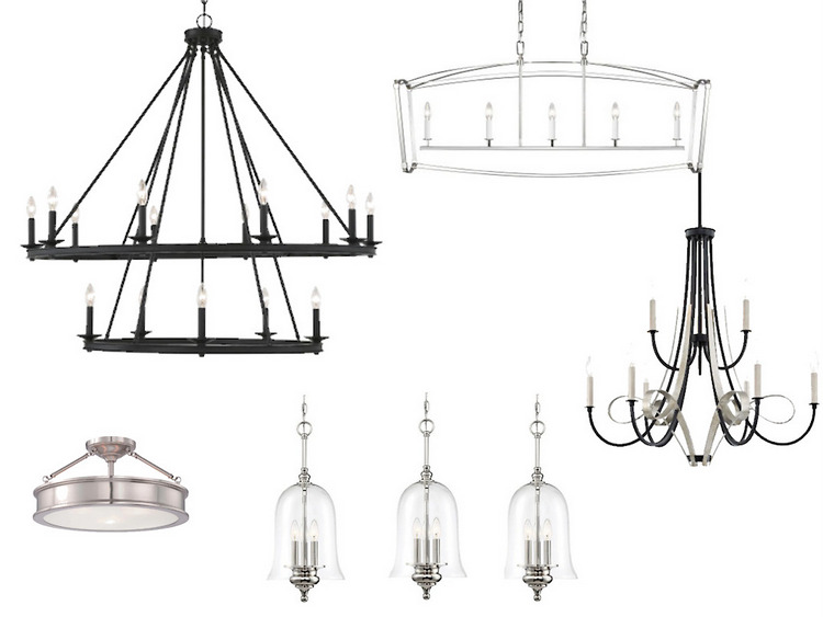 mixing chandeliers and lantern lighting 