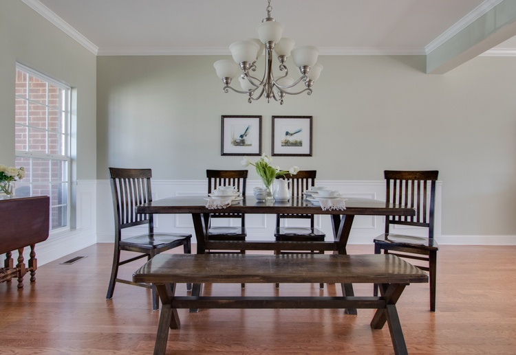 staged dining room by the decorologist