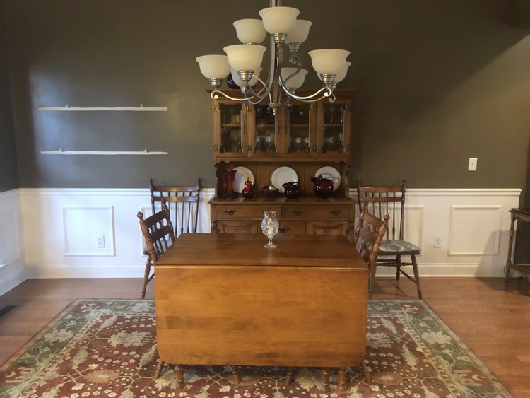 dining room before staging