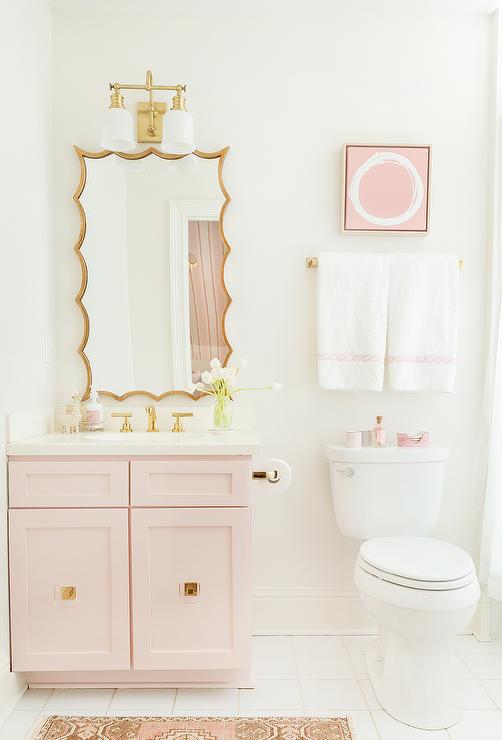 pink bathroom cabinet by alexander interiors