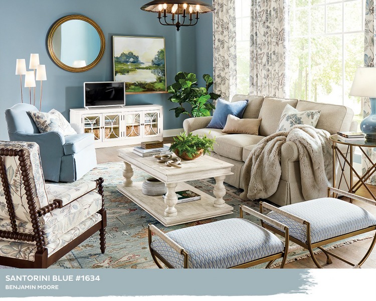 Benjamin Moore Santorini Blue in Ballard Designs