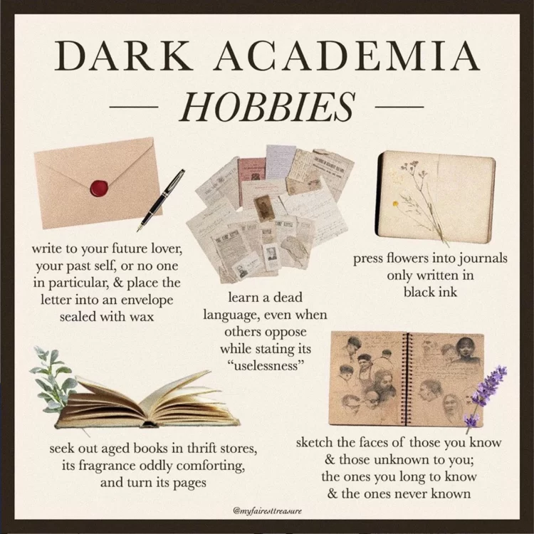 dark academia hobbies