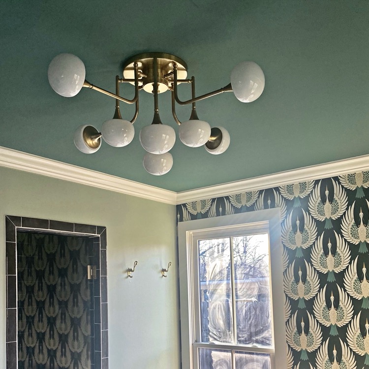 benjamin moore Waterbury Green ceiling