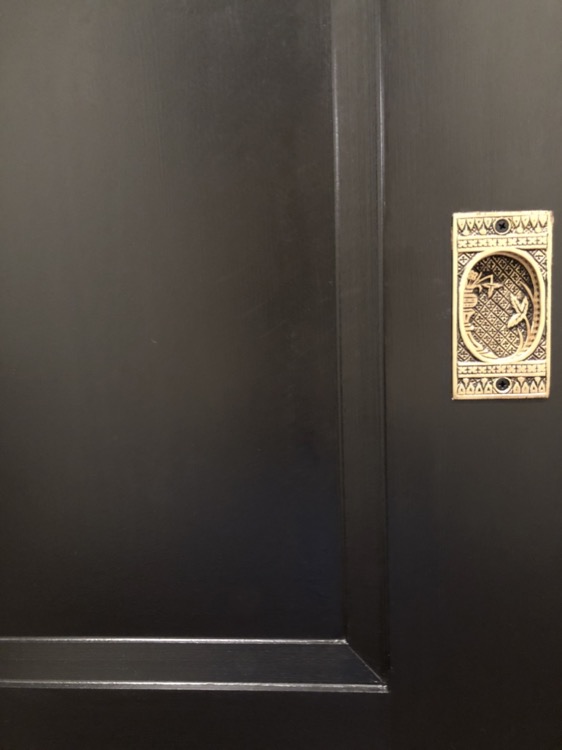 sherwin williams tricorn black door art deco door hardware