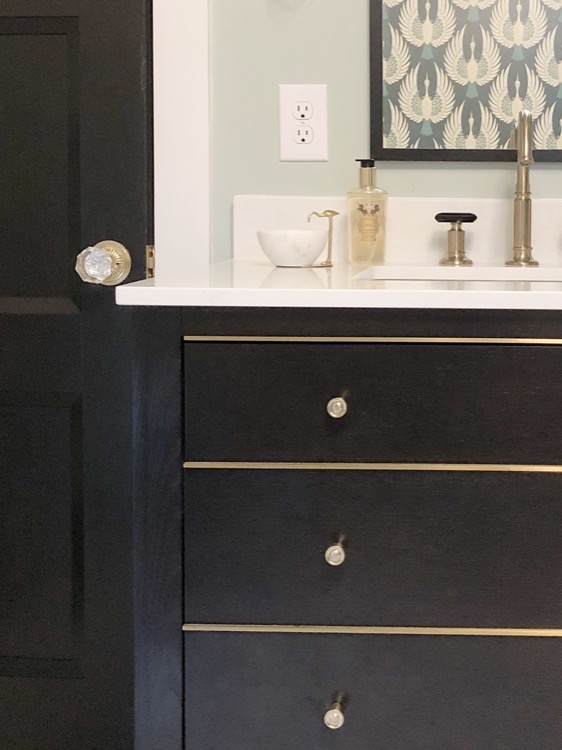 black and gold bathroom vanity