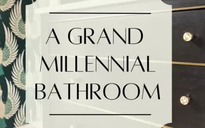 A Grand Millennial Bathroom in the Dining Room? Makes Sense to Me!