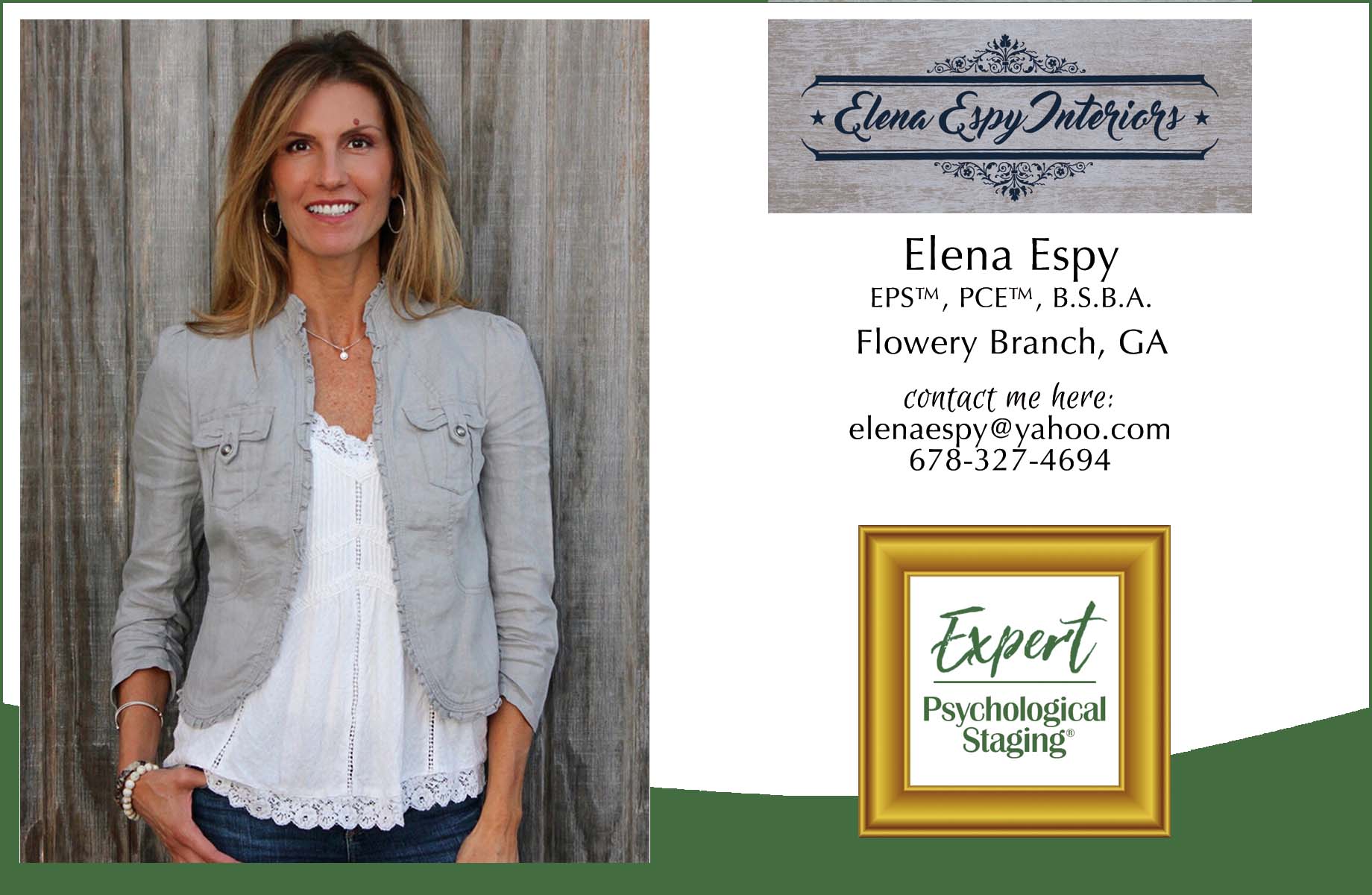 Elena Espy Expert Psychological Staging Flowery Branch GA