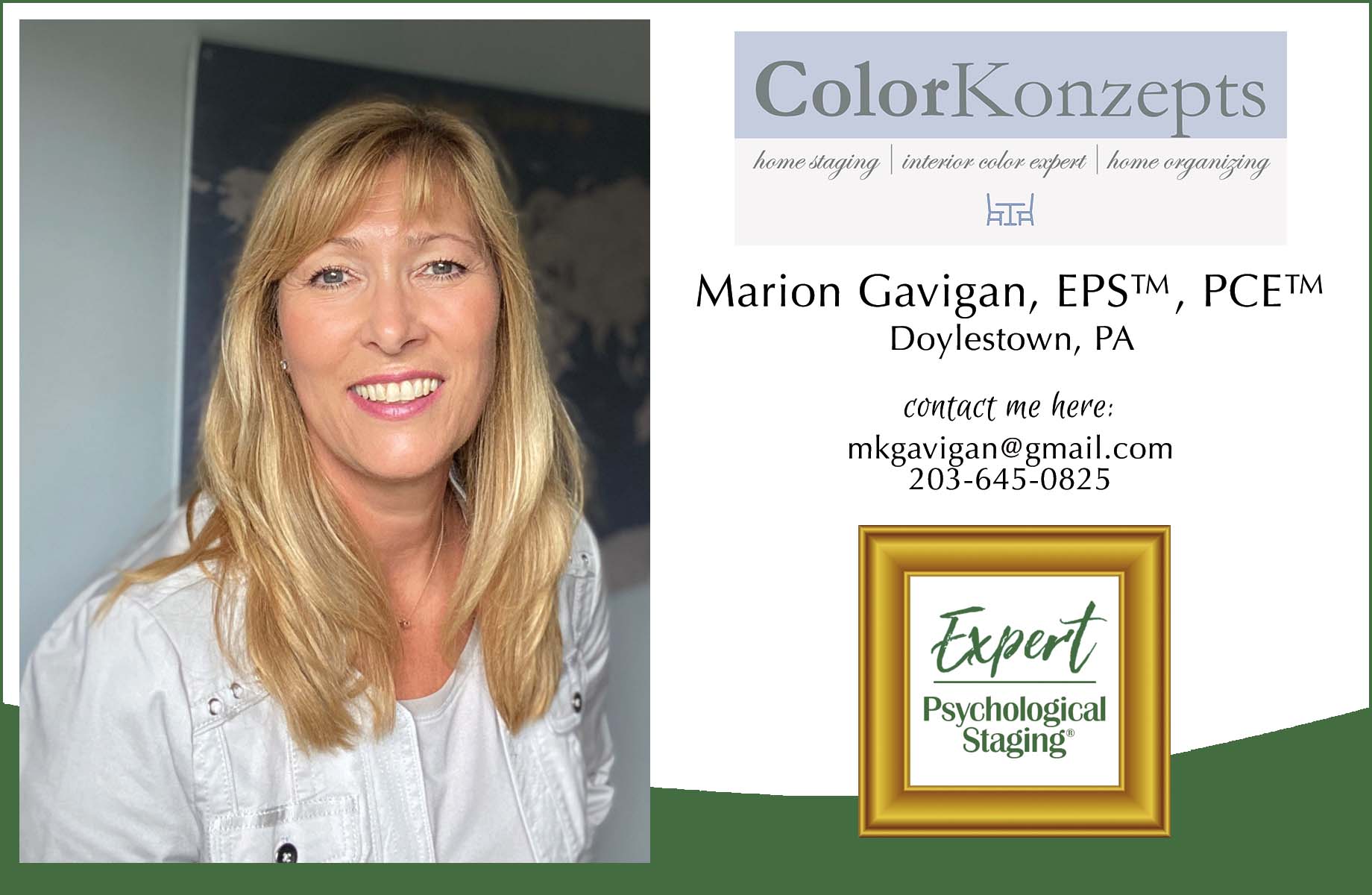Marion Gavigan Expert Psychological Stager Doylestown PA