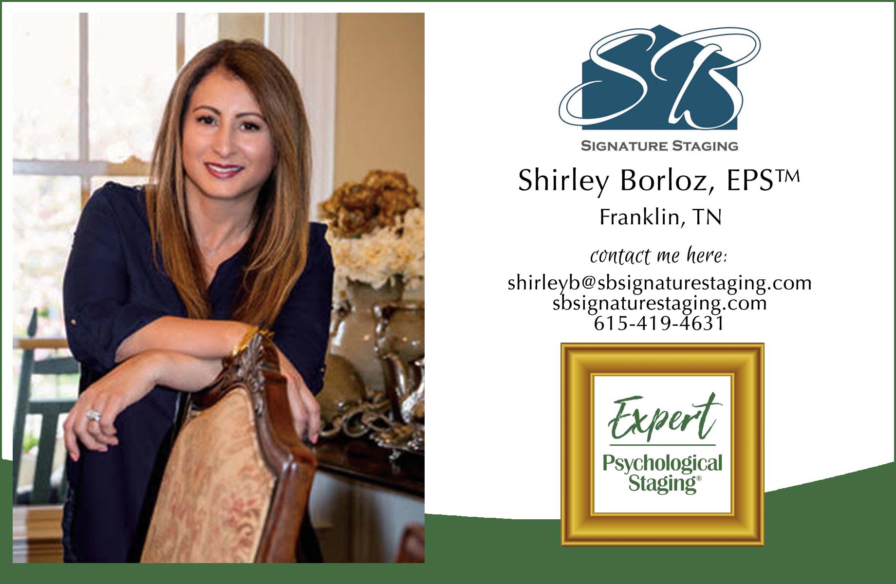 Shirley Borloz Expert Psychological Staging Franklin TN