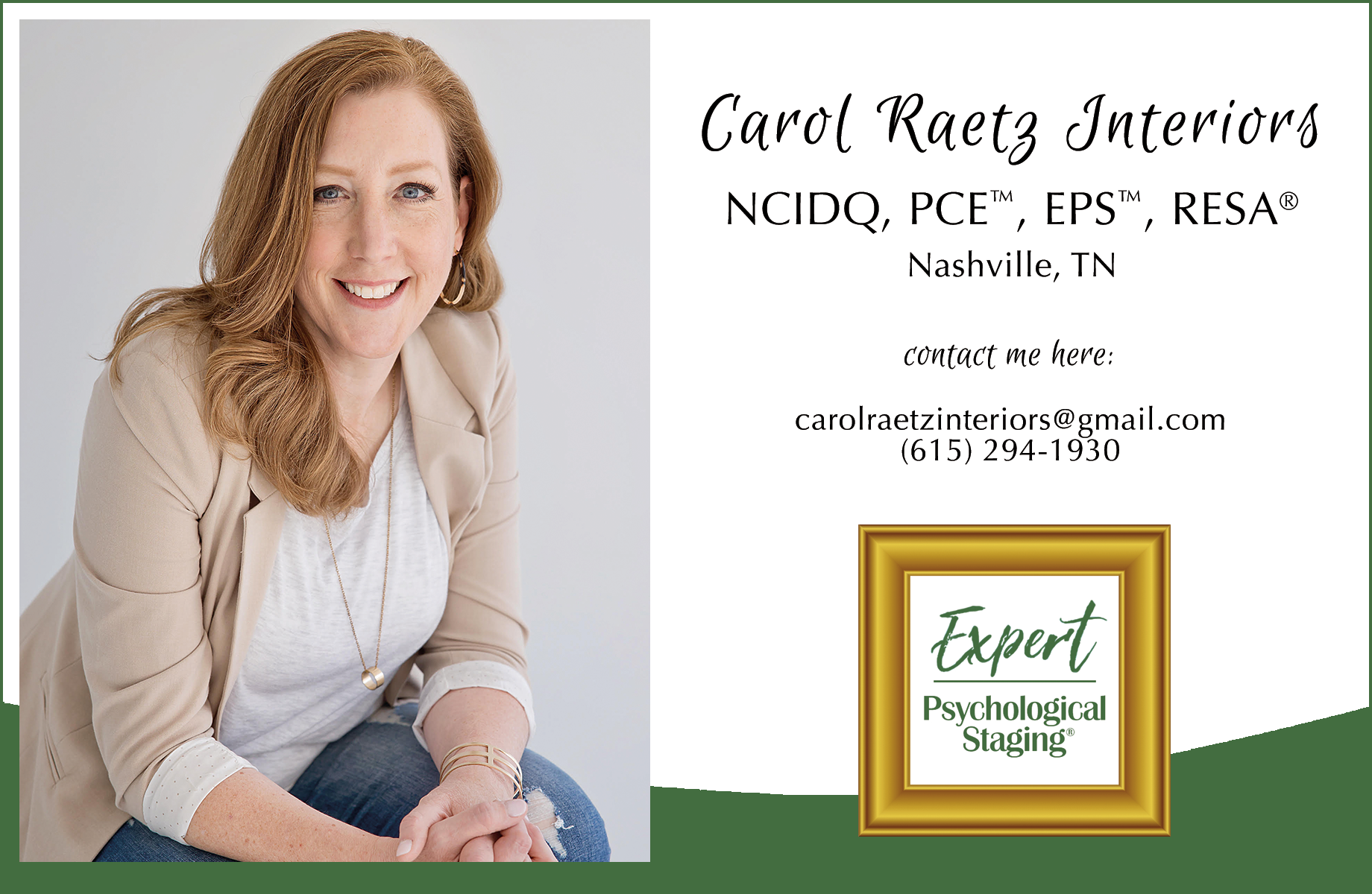 Carol Raetz Expert Psychological Staging Estill Springs TN